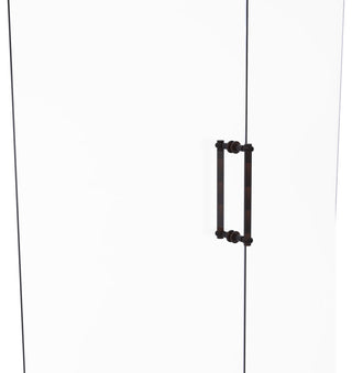 Contemporary 12" Twisted Accent Back to Back Shower Door Pull, Venetian Bronze