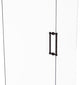 Contemporary 12" Twisted Accent Back to Back Shower Door Pull, Venetian Bronze