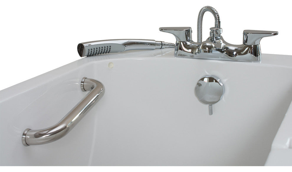 Ella's Bubbles Small Walk-In Right Drain Soaking Bathtub, White