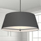 Preston Contemporary 4 Light Black Matte Black Fabric Pendant