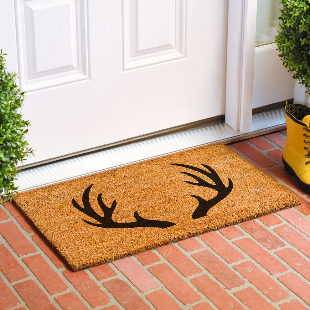 Calloway Mills Antler Monogram Doormat, 17"x29", Letter B