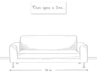 Once Upon a time 12"x36" Canvas Wall Art, Gray