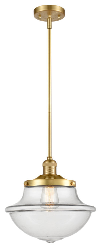 Oxford Mini Pendant, Satin Gold, Clear