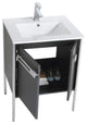 Oakville Bath Vanity, Ceramic Sink, Onix Grey, 24 Inch, Chrome Hardware