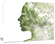 Lady Combined With Green Tree, Portrait Canvas Art Print, 20"x12"