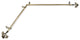 Florence 13/16 inch Corner Window Curtain Rod, Antique Brass, 28-48"