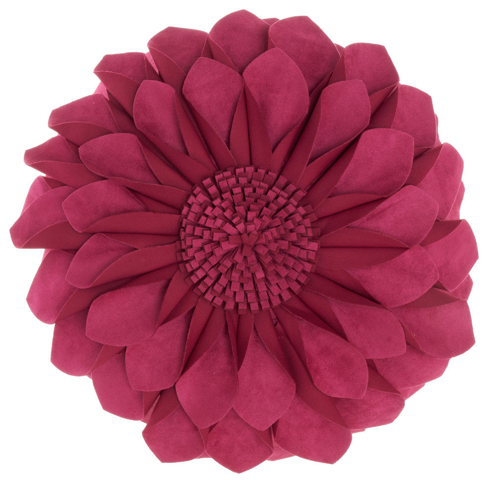 Mina Victory L0374 Throw Pillow, Hot Pink, 14" x 14" Round