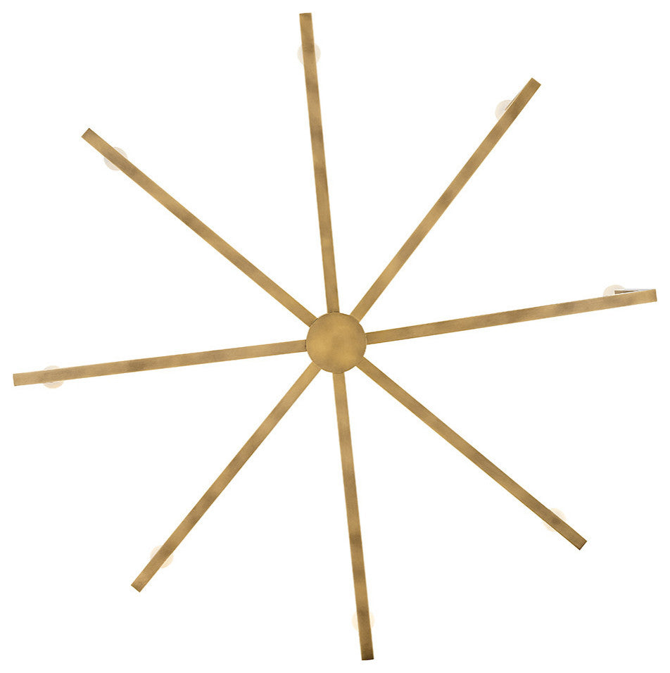 Hinkley Ezra Large Single Tier Chandelier, Heritage Brass