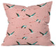 Holli Zollinger Flamingo Pink Throw Pillow, 18"x18"