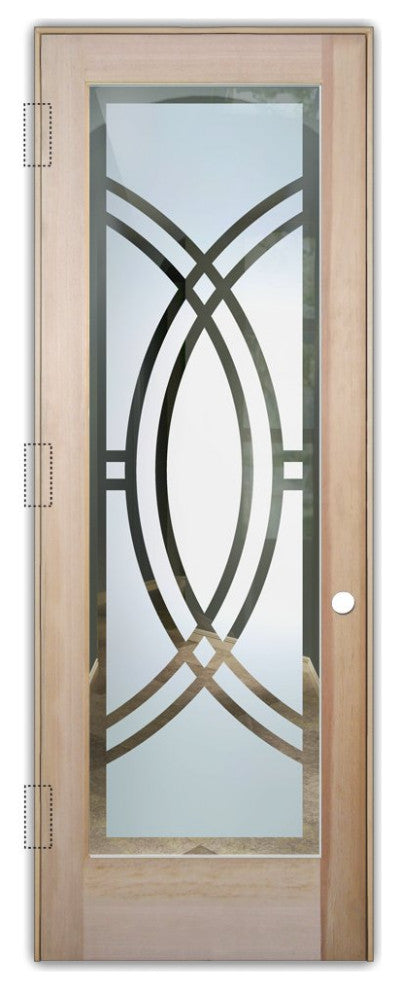 Interior Prehung Door or Interior Slab Door - Demi Circle - Douglas Fir...