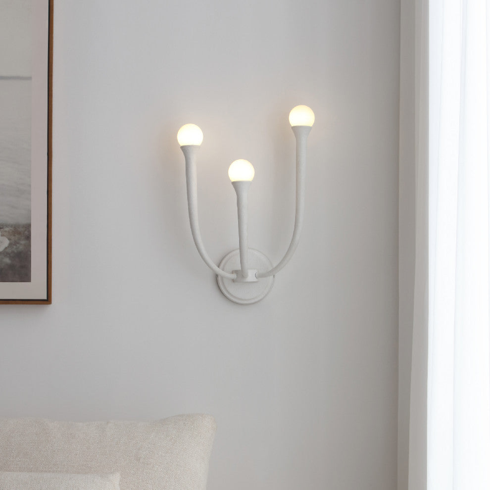 Breeze 3 Light Wall Sconce Matte White