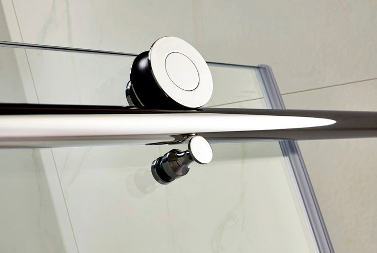 56"“60"Wx76" Frameless Sliding Shower Door With Clear Glass, Chrome