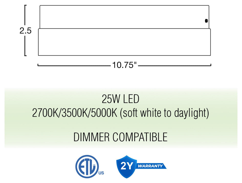 Kira Home Luna 11" Flush Mount Ceiling Light, Integrated 25W LED, Frosted Glass