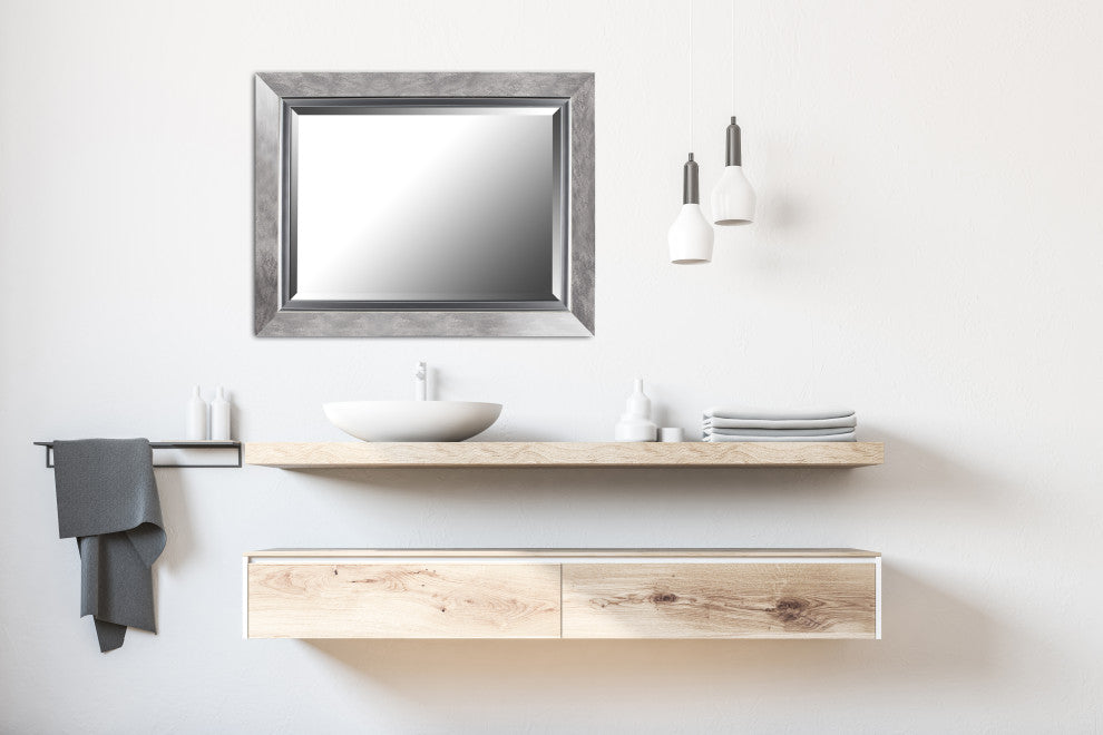 27"x35" Large Wall Mirror Silver Gradient Vanity Bathroom Bedroom Decor