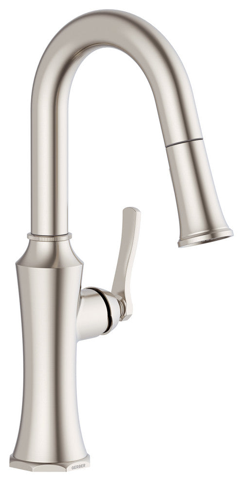 Draper Single Handle Pull-Down Prep Faucet, Stainless Steel