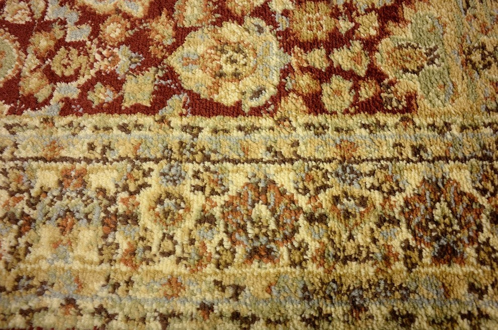 Unique Loom Red Colonial Voyage 4' 0 x 4' 0 Square Rug