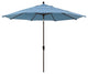 11' Bronze Auto-Tilt Crank Lift Aluminum Umbrella, Sunbrella, Air Blue
