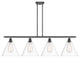 Innovations 516-4I-BK-GBC-122 4 Light Island Light, Matte Black