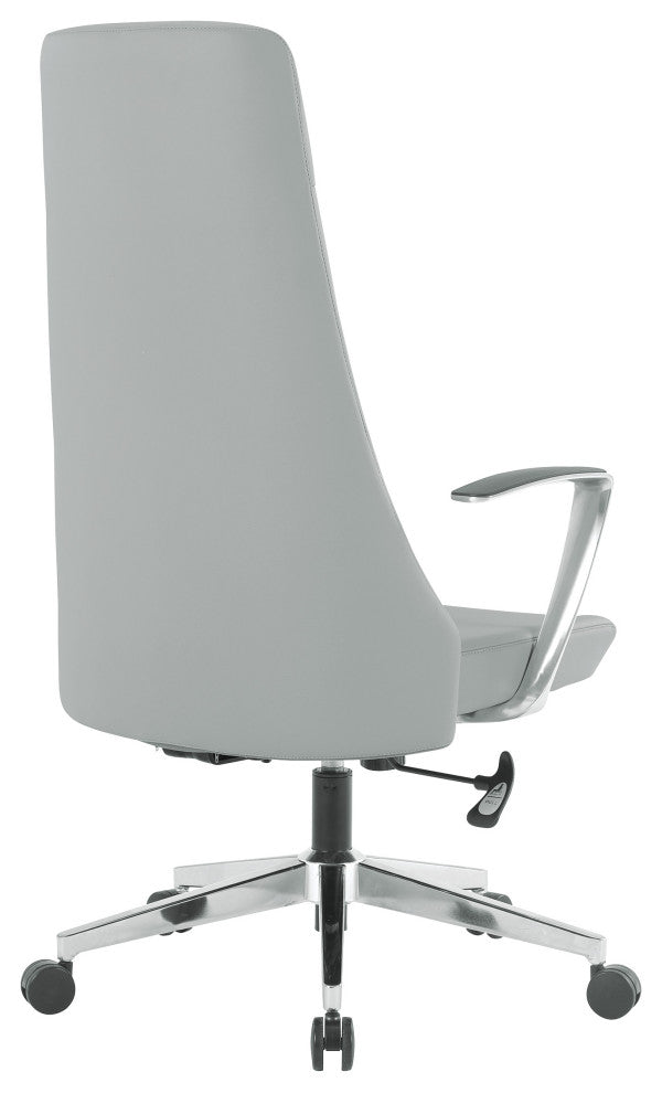High Back Fabric Office Chair With Chrome Base, Dillon Steel