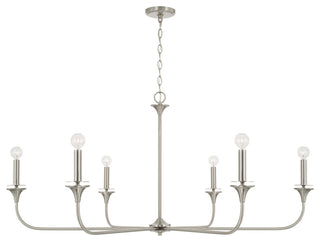 Capital Lighting 448961 Presley 6 Light 49"W Candle Style - Brushed Nickel