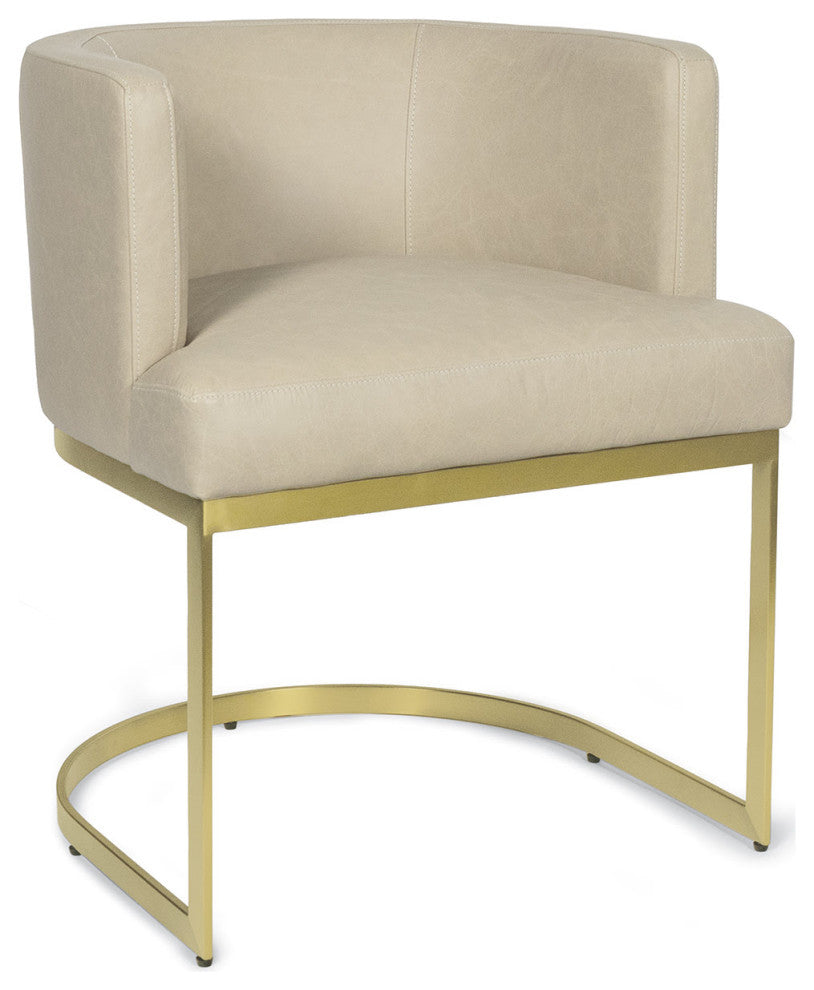 Owen Leather Dining Chair, Cappuccino