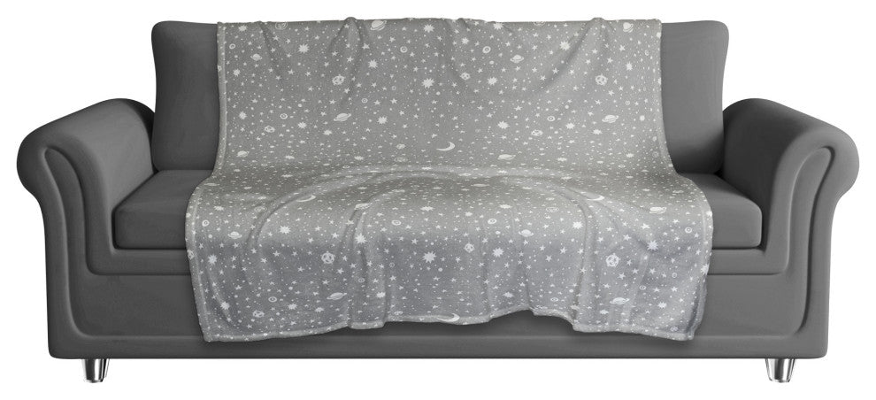 Space Doodle 50x60 Coral Fleece Blanket
