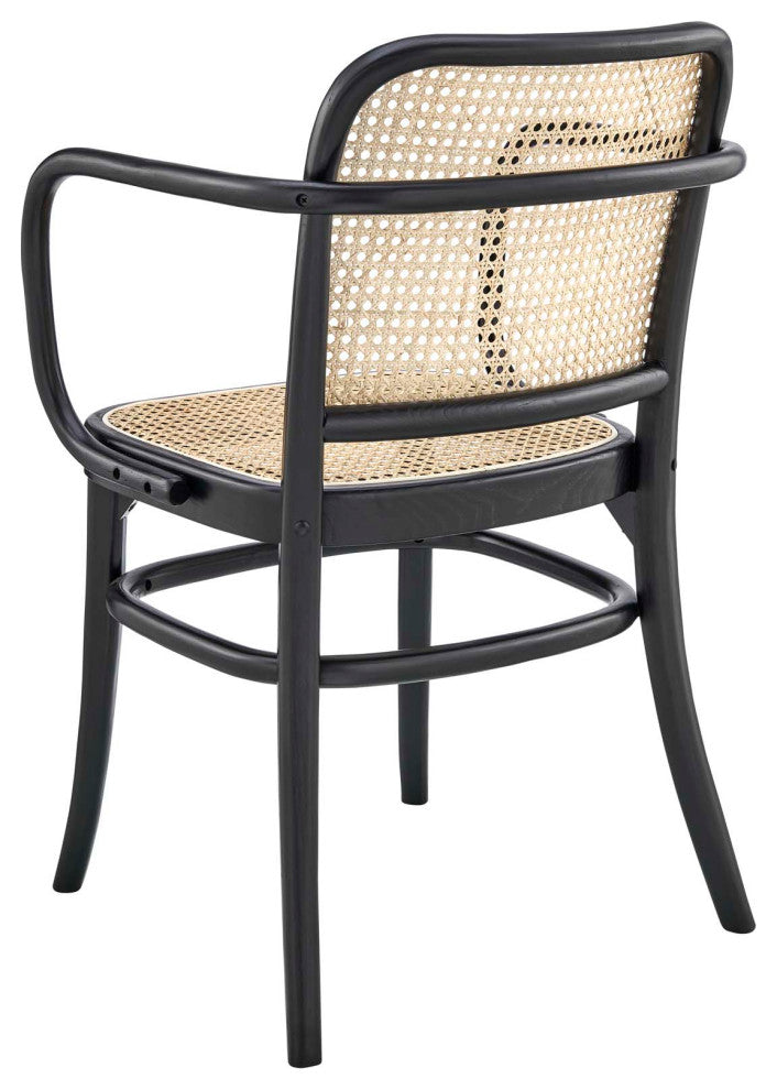 Side Dining Chair, Black, Wood, Modern, Kitchen Bistro Restaurant Hospitality