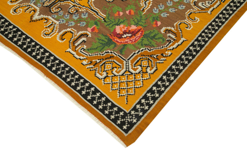 Rug N Carpet - Handmade Moldovian 6' 1'' x 8' 10'' Antique Rose Kilim Rug