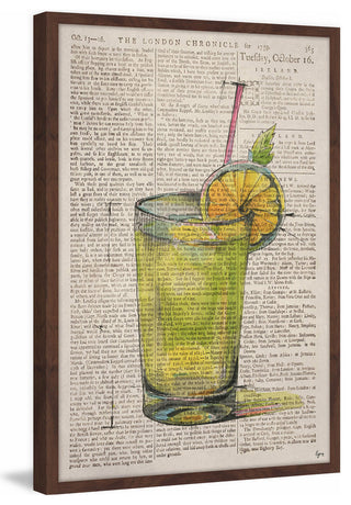 "Orange Cocktail" Framed Painting Print, 16"x24"