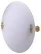 Frameless Round Beveled Edge Tilt Mirror, Unlacquered Brass