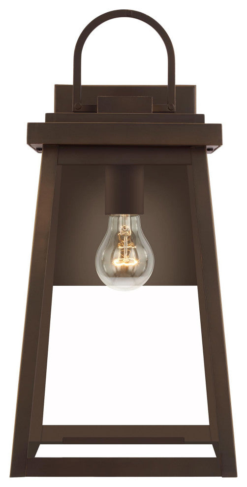 Founders Large One Light Outdoor Wall Lantern, Antique Bronze