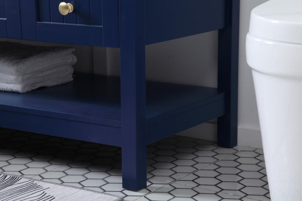 Blue 48" Vessel Sink Bathroom Vanity