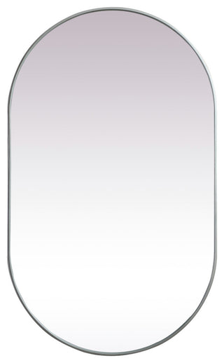 Elegant Lighting MR2A3660 Asha 36" W x 60" H Oval Framed Bathroom - Silver