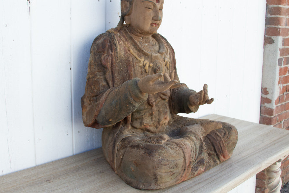 Antique Chinese Painted Buddha