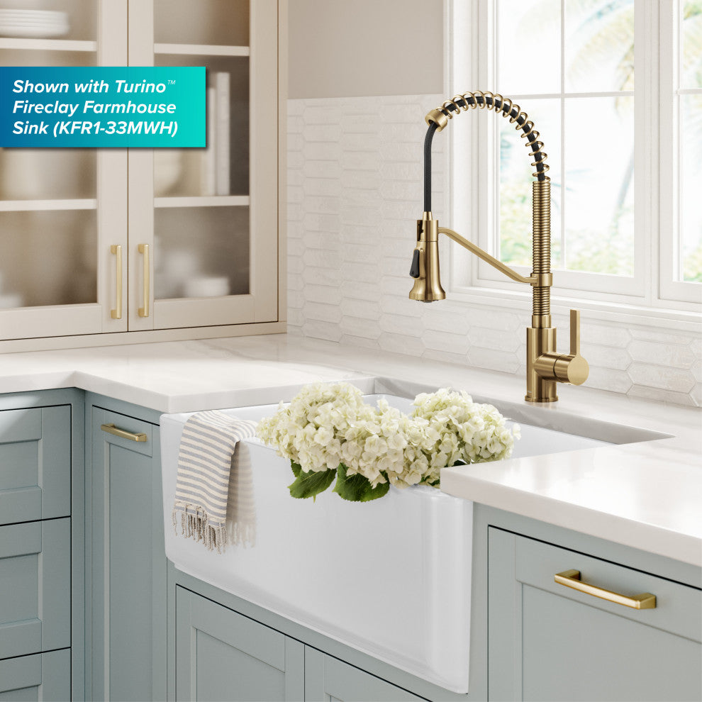 KRAUS Britt Commercial Style 2-Function 1-Handle Pull Down Kitchen Faucet BB