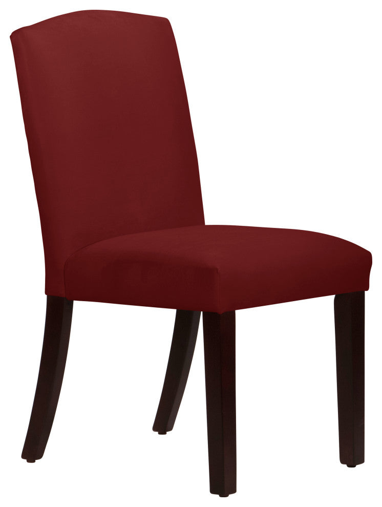 Janet Camel Back Dining Chair, Velvet Berry