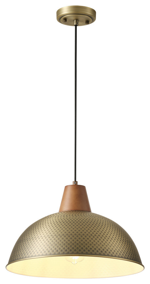 Industrial 1-light Metal Pendant Lighting Fxiture For Kitchen Island, Gold