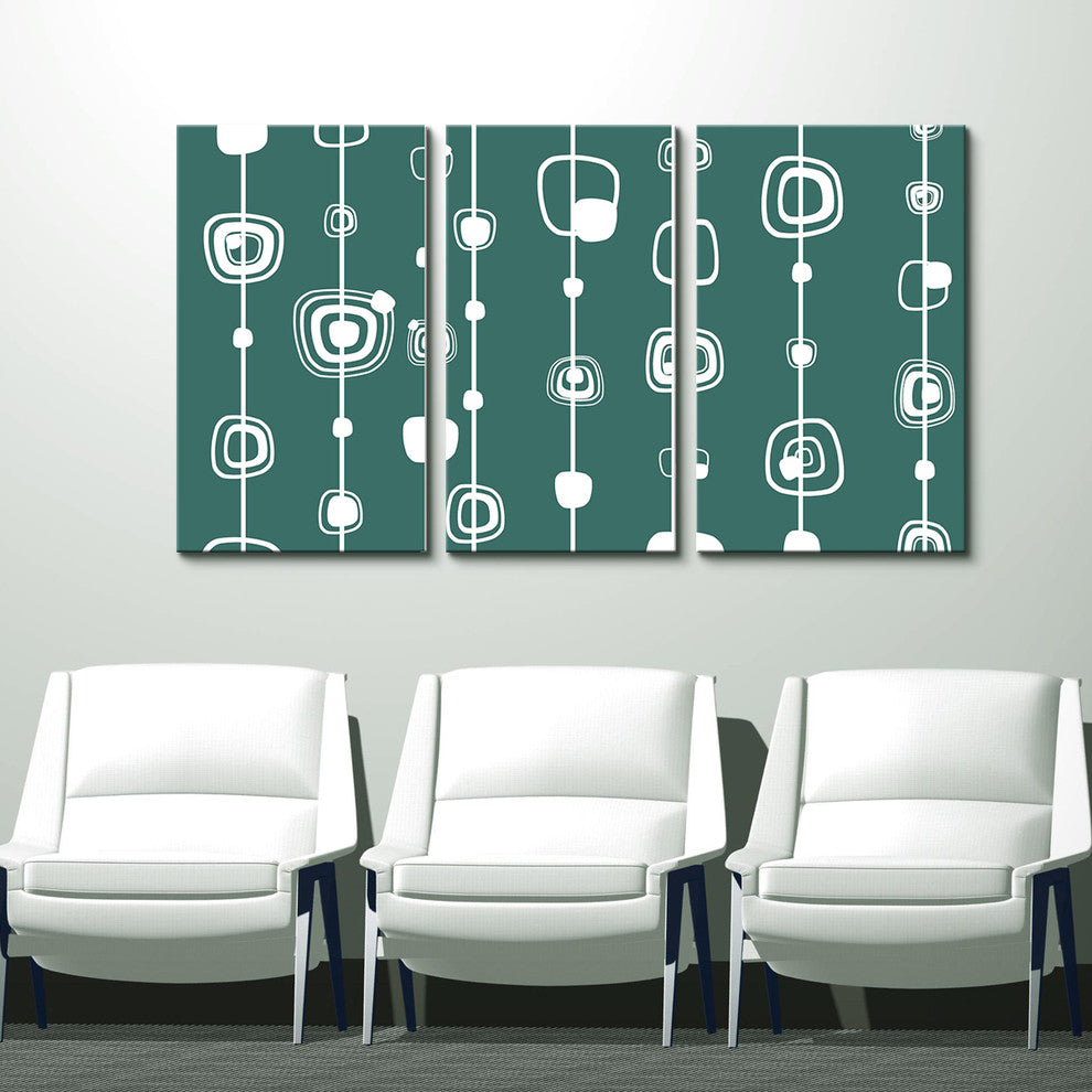 Geometric Study XV Canvas Wall Art, 3-Piece Set