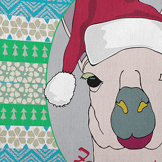 Fa La Llama Indoor/Outdoor Throw Pillow, Cloud Grey, 18"x18"