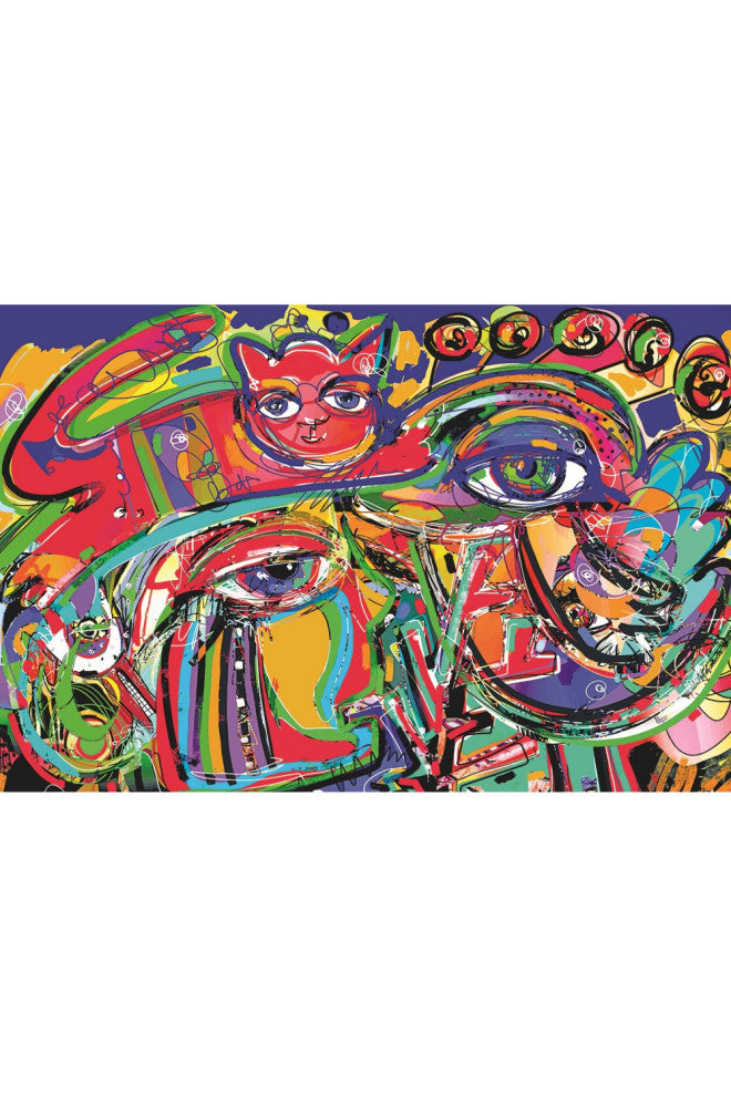 Multicolored Modern Abstract Artwork | Andrew Martin Le Chat Rouge, Medium