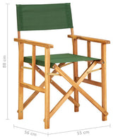 vidaXL Director's Chair Camping Chair for Outdoor Garden Solid Wood Acacia Green