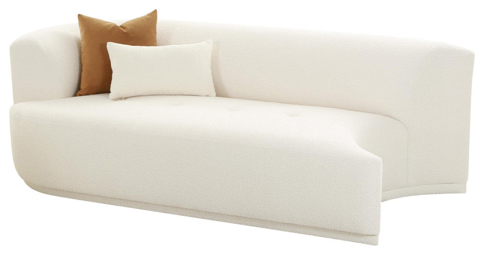 Fickle Modular Left Arm Facing Loveseat, Cream