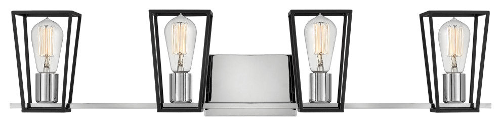 Hinkley Filmore Large Four Light Vanity, Chrome
