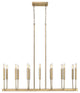 Sophisticated and Modern 14 - Light Aged Brass Large Oval Chandelier