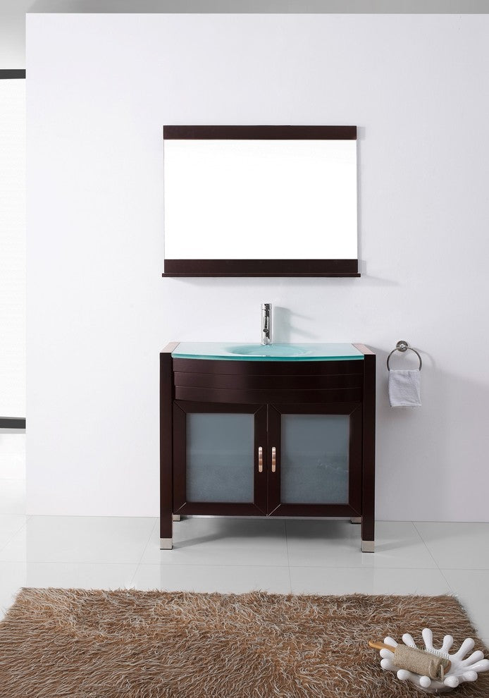 Ava 36" Single Bathroom Vanity Set, Espresso