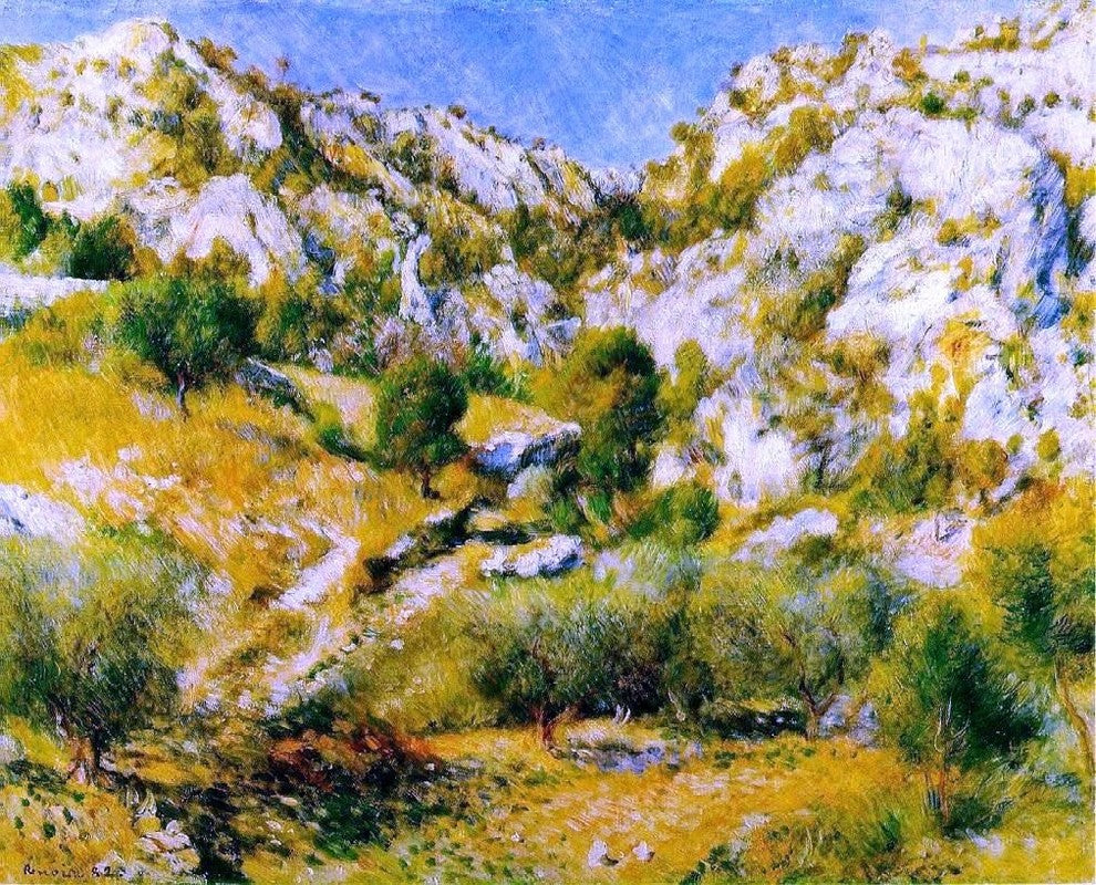 Pierre Auguste Renoir Rocky Craggs at l'Estaque Wall Decal
