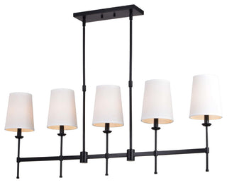 Vaxcel Lighting H0289 Camden 5 Light 46"W Linear Chandelier - Matte Black