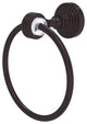 Pacific Grove Towel Ring with Groovy Accents, Antique Bronze