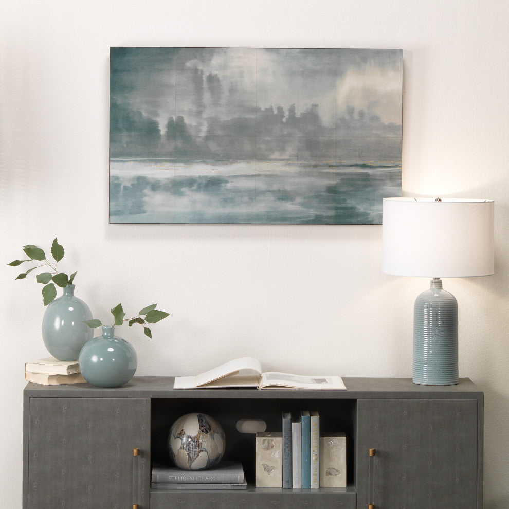 Cloudscape Wall Art, Navy and Slate Lacquer
