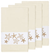 Lydia 4-Piece Embellished Bath Towel Set, Cream